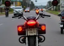 motocicleta com sinais adulterados