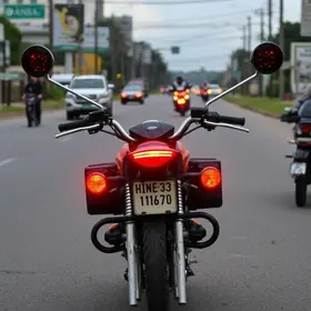 motocicleta com sinais adulterados