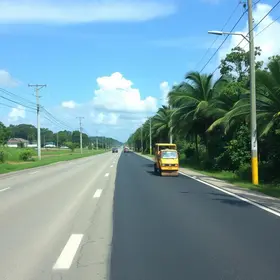 aplicação de asfalto no ramal do Km 45 da AM-010