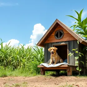 casinha com ventilação solar