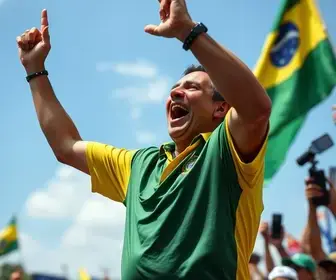 Flávio Bolsonaro na região de Manaus